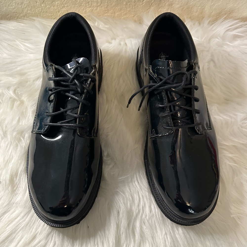 Bates Glossy Black Oxfords
